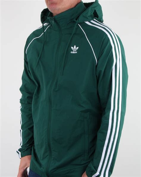 adidas green windbreaker